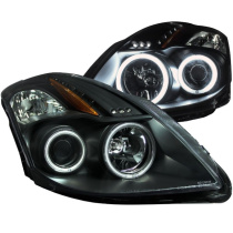 Nissan Altima 2DR 2008-2009 Projector Strålkastare Med Halo Svart (SMD LED) ANZO